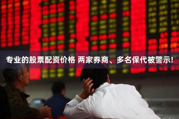 专业的股票配资价格 两家券商、多名保代被警示!